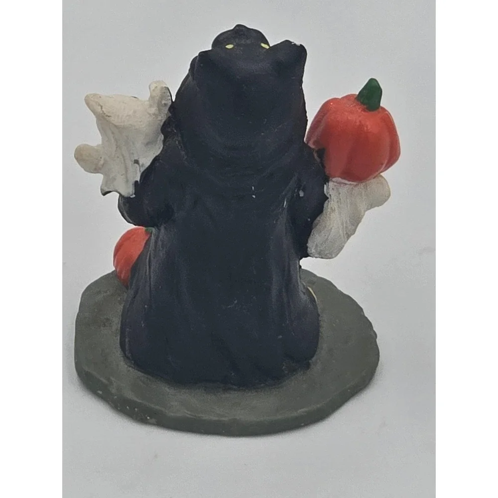 Vintage Russ Berrie Halloween Beary Scary Treaters Black Cat Ghost Pumpkin 1990s